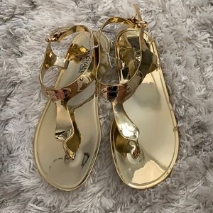 Gold Michael Kors Sandals